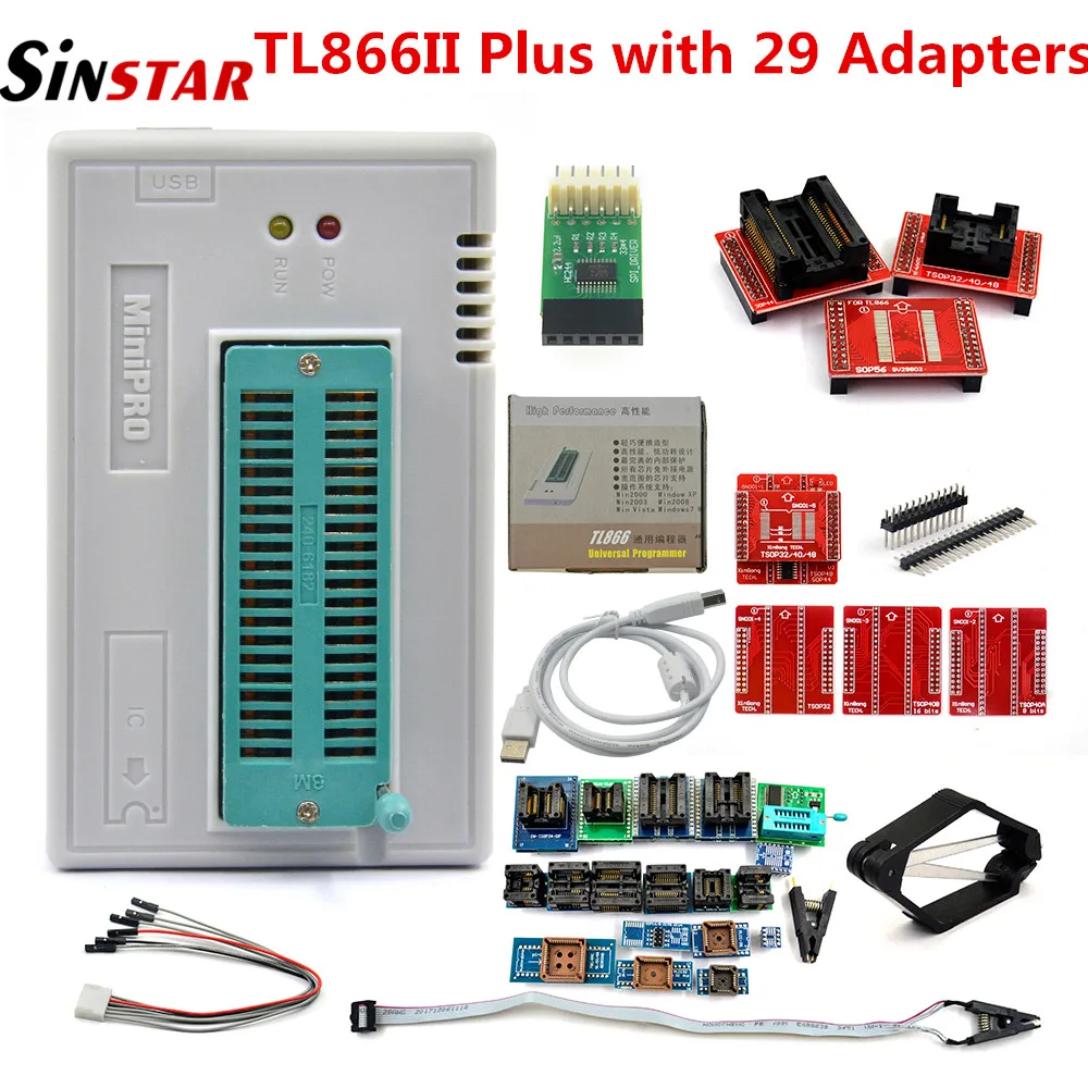 Универсальный USB-программатор V11.2 XGecu TL866II Plus поддержка 16000 + IC SPI Flash NAND EEPROM MCU PIC AVR 29