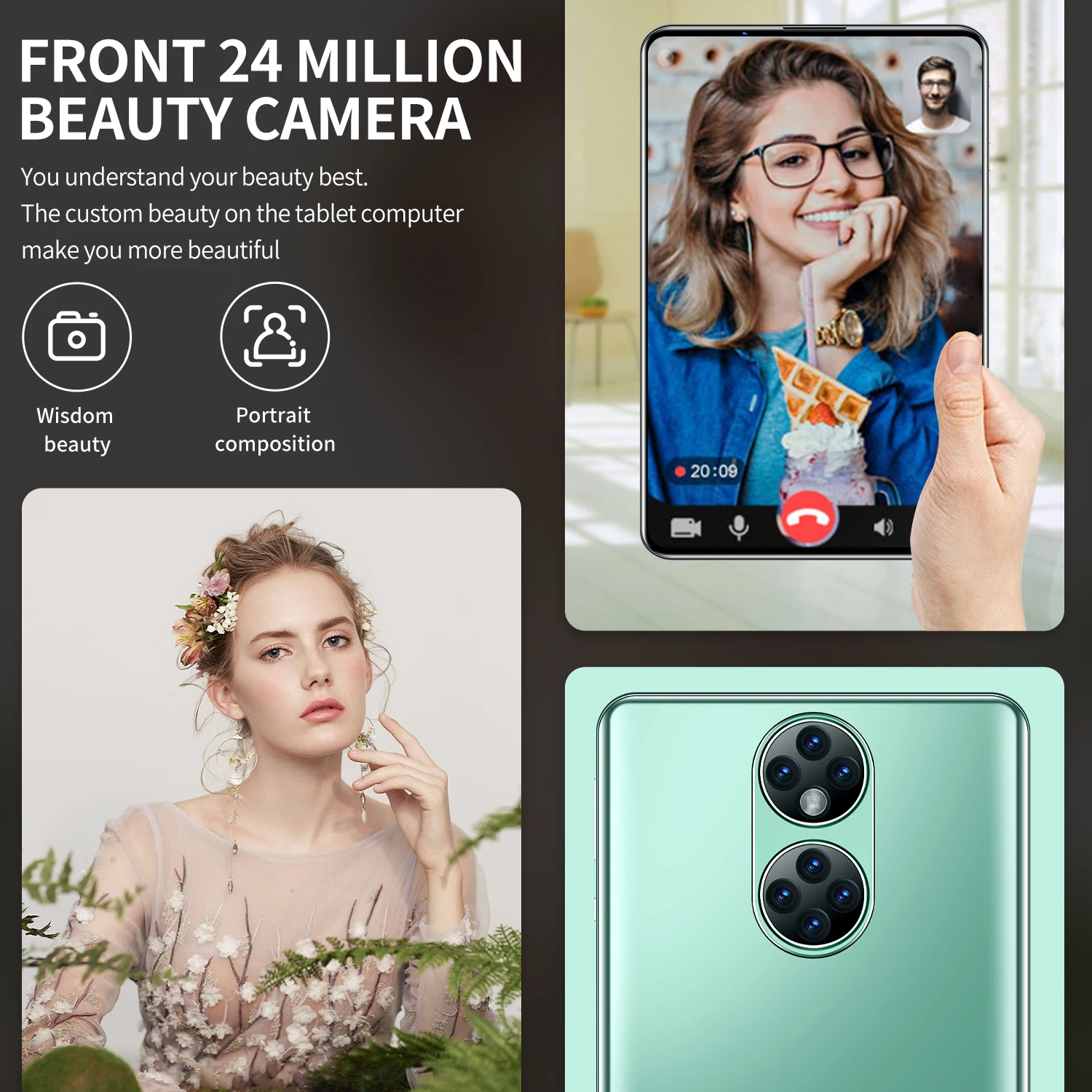 Планшетный ПК P50 8 дюймов Android 11 две SIM-карты GPS 48 МП Google Play 8800 мАч 12 Гб ОЗУ 512 ПЗУ Type-C