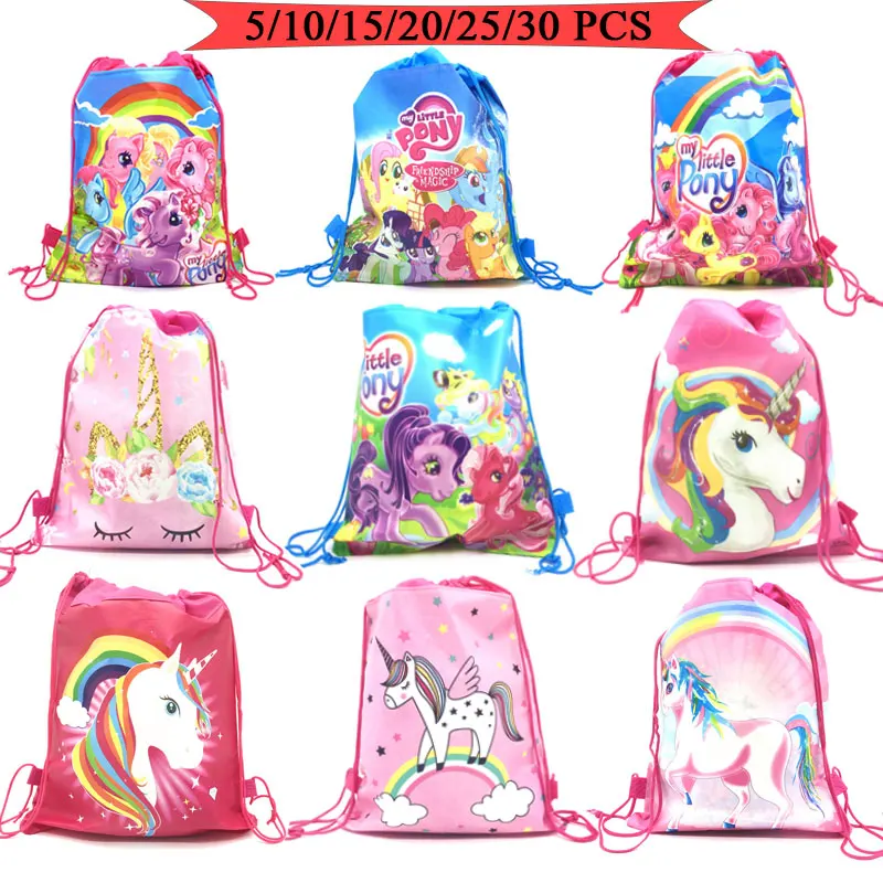 Детский душ из нетканого материала подарок на день рождения Сумка с единорогом