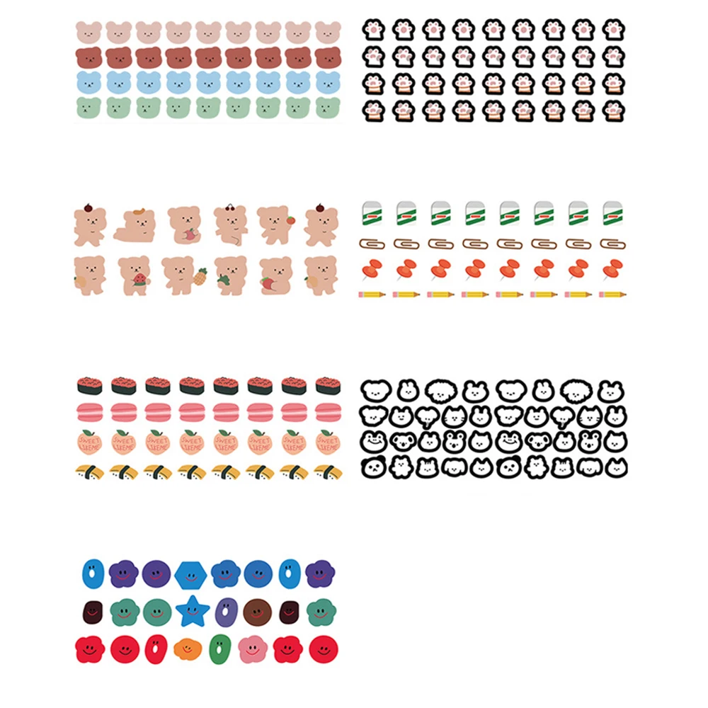 

Kawaii Expression Bear Decorative Adhesive Dot Masking Tape Stickers Scrapbooking DIY Stationery Tape School Supplies
