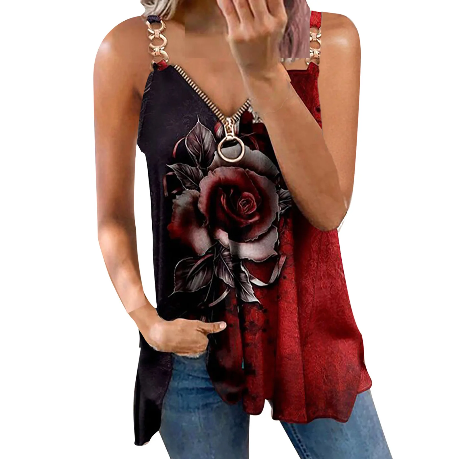 

2021 Summer T Shirt Sexy Women Tops Zipper V Neck Slim Hallow Out Short Sleeve T Shirts Vintage Butterfly Print Tee Oversized