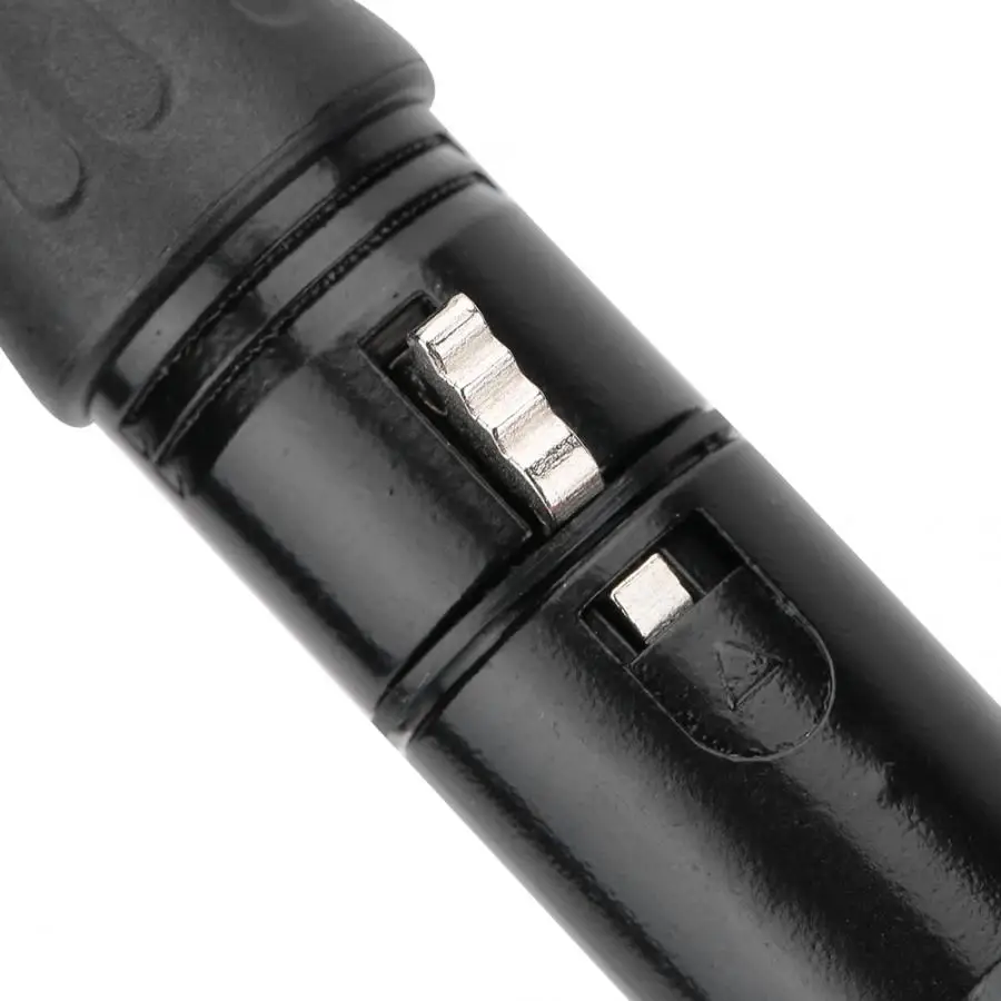 Черный 3 контактный Переходник XLR для микрофона соединитель аудиоразъем