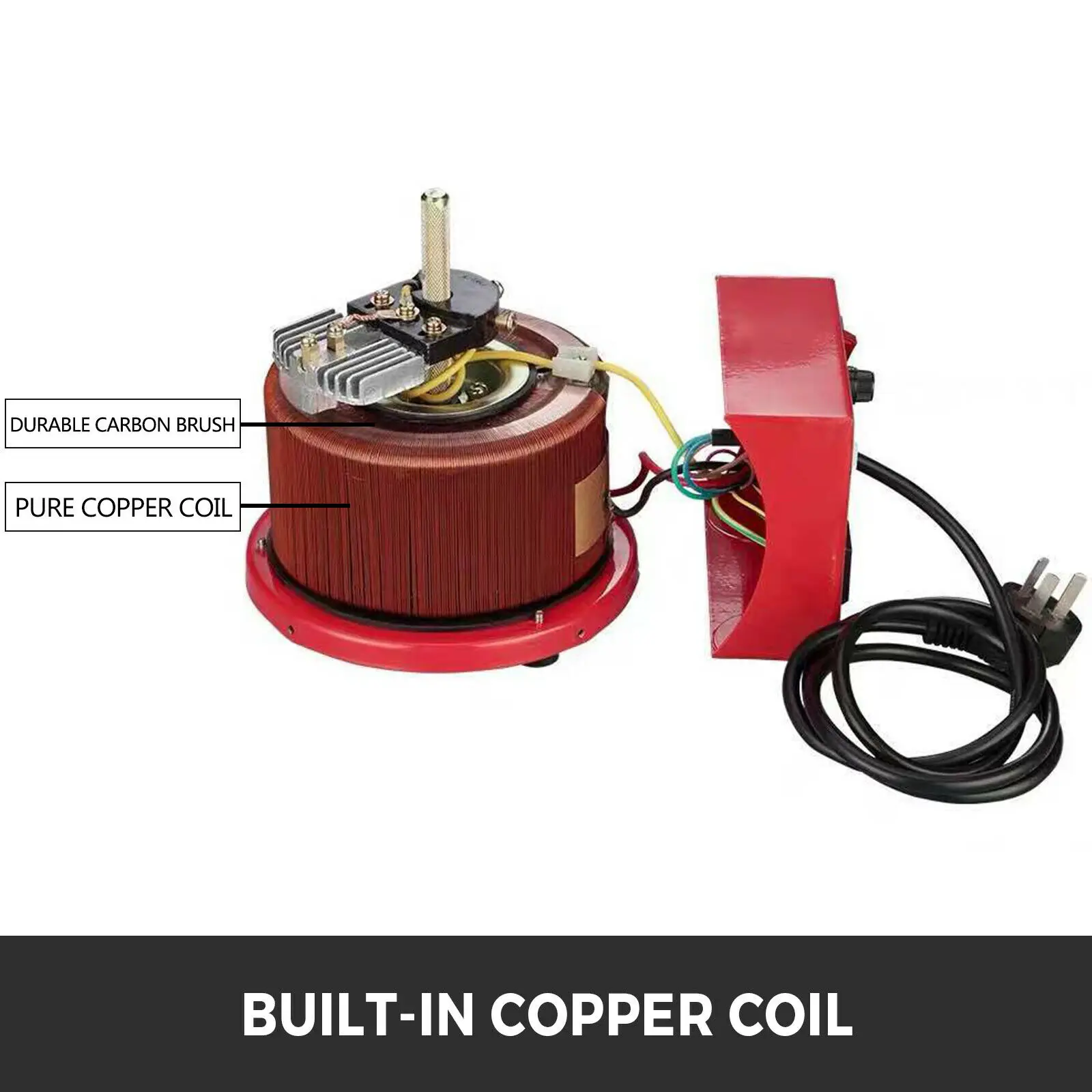 VEVOR 0.5KVA 1KVA 2KVA 3KVA Регулируемый трансформатор 220V AC W/Встроенный Медь катушки и