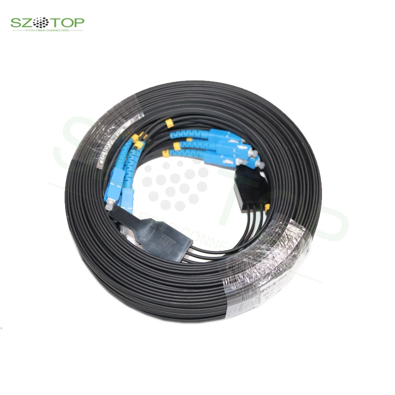 

Внутренний 300 м 3 стальной одномодовый 4-жильный волоконно-оптический кабель прямого действия SC LC FC ST FTTH соединительный кабель FTTH волоконно-о...