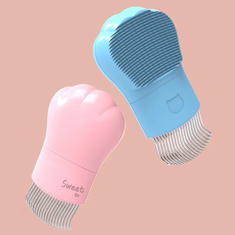 

The new pet comb dog self-cleaning comb dual-use hair-removal comb cat comb cleaning supplies