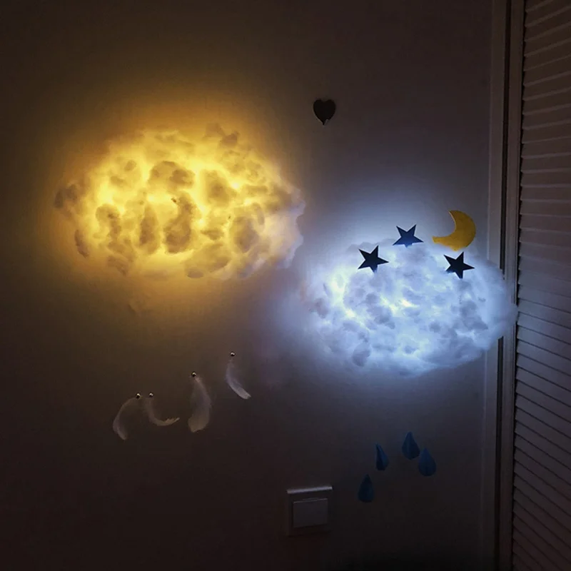 

Household Cotton Cloud Lamp Diy Handmade Luminous Ornaments Birthday Gifts Home Interior Decoration