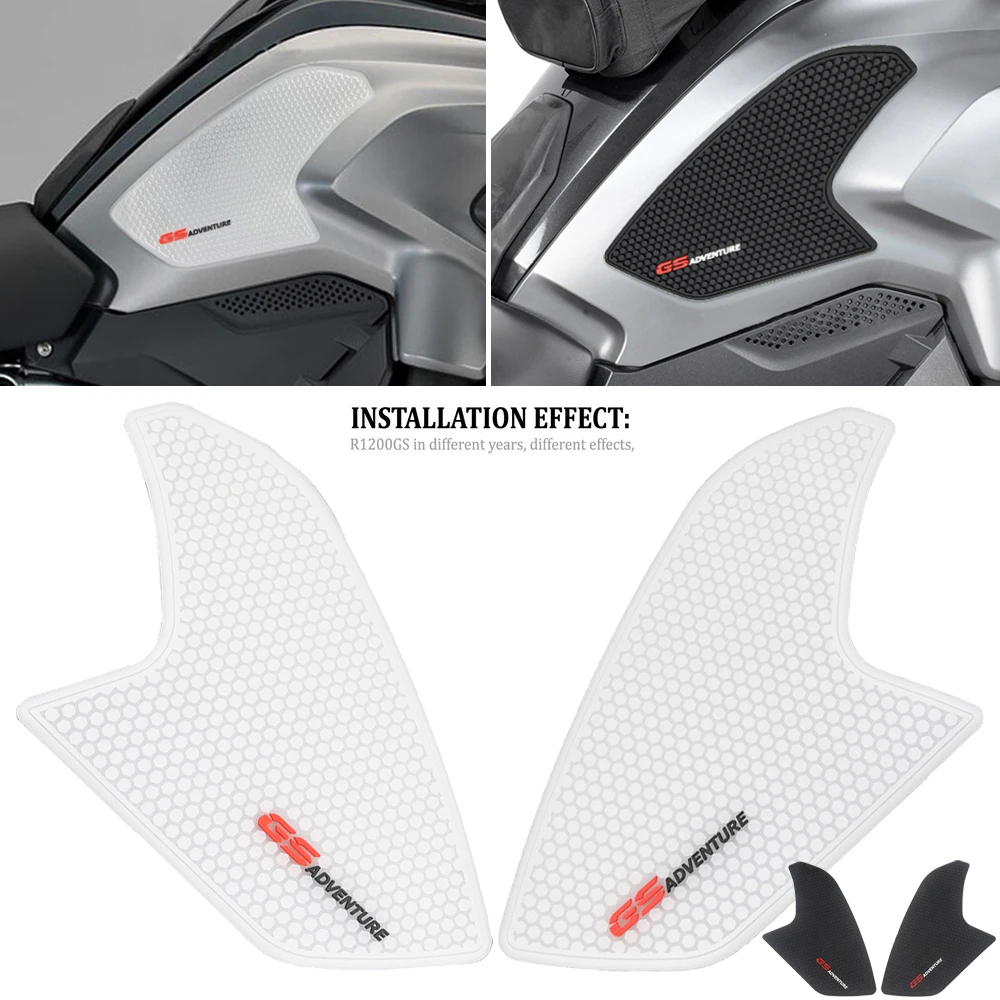 

Transparent Motorcycle Non-Slip Side Fuel Tank Stickers Waterproof Pad Rubber Sticker For R1200GS R 1200 GS LC 2013-2018