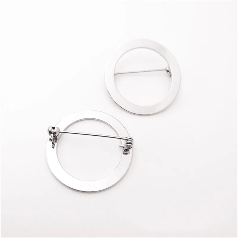 1 шт. 31 мм Высококачественная медная круглая брошь булавки с никелевым