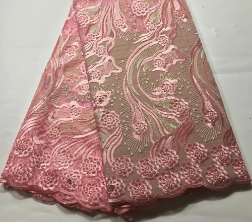 Hot Sale Nigerian Laces Fabrics High Quality African Lace Fabric Wedding French Net Fabrica 5 Yards CSH038 | Дом и сад