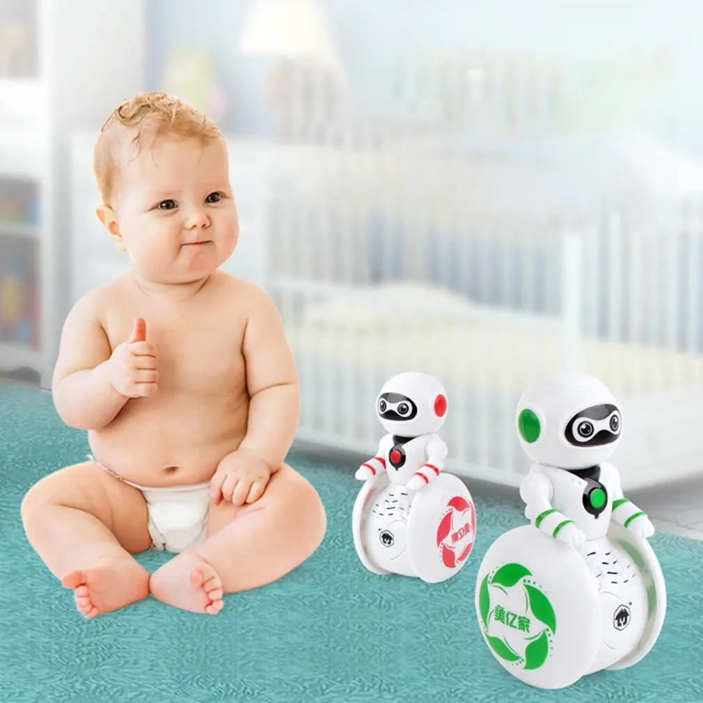 Музыкальный Неваляшка робот для раннего обучения раздвижной звук и светильник