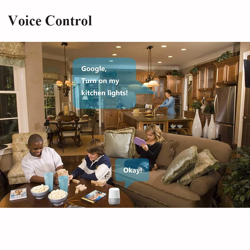 Умный Светодиодный прожектор с Wi-Fi лампа регулируемой яркостью и дистанционным