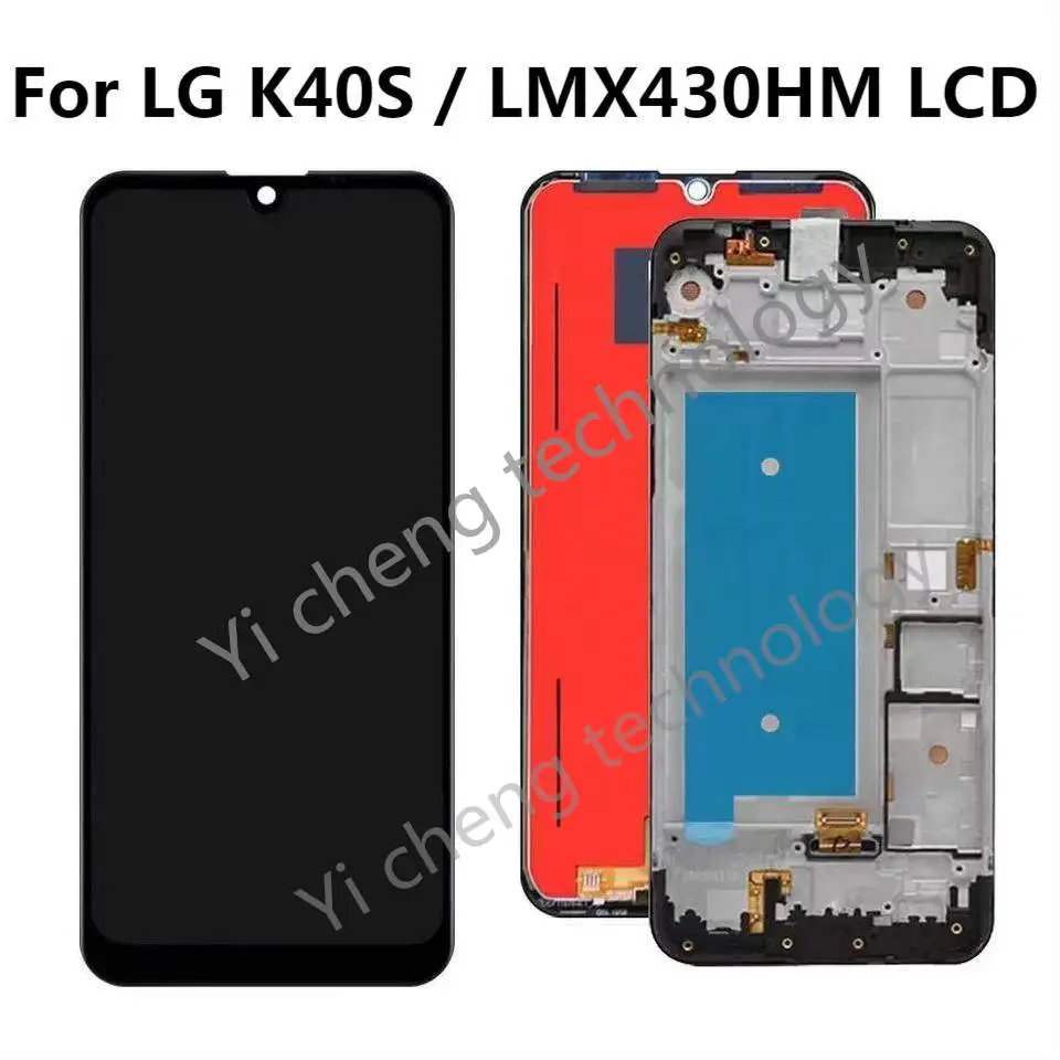 Pantalla t&aacute;ctil LCD de 6,1 pulgadas para LG K40S, montaje de digitalizador con Marco, accesorio de repuesto para LG K40S, X430, X430EMW-0