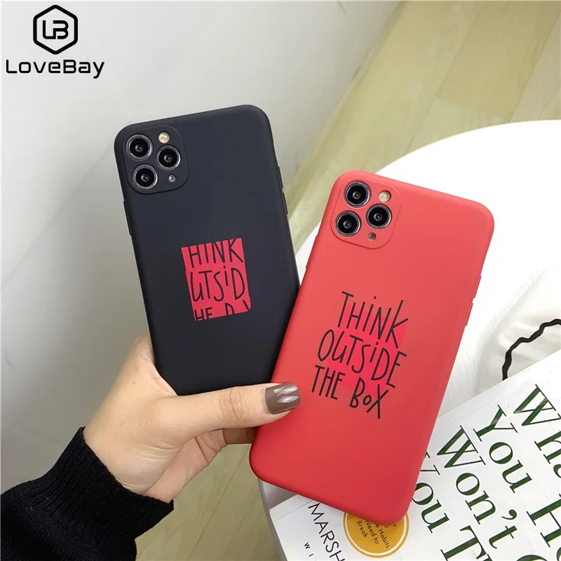 Простой оригинальный Жидкий чехол Lovebay для iPhone 11 11Pro Max X XS 7 8 6 6s Plus мягкий