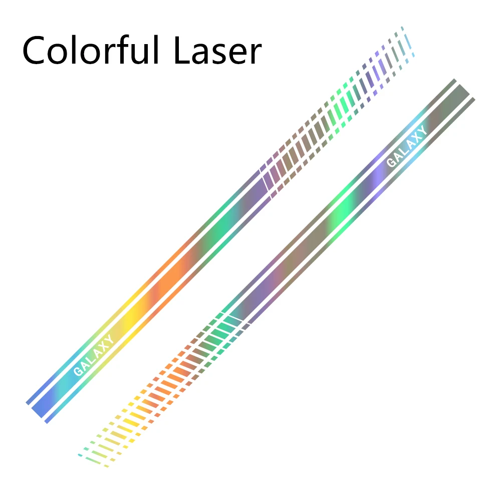 Colorful Laser 2 шт. автомобильные длинные боковые полосы наклейки для Ford Galaxy Автомобильная виниловая пленка Стайлинг украшения наклейки автомобильные принадлежности для тюнинга - Название цвета: Colorful Laser