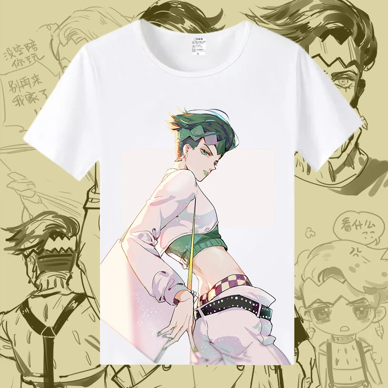 Футболка для косплея Джоджо из аниме Невероятные приключения топ с мультяшным