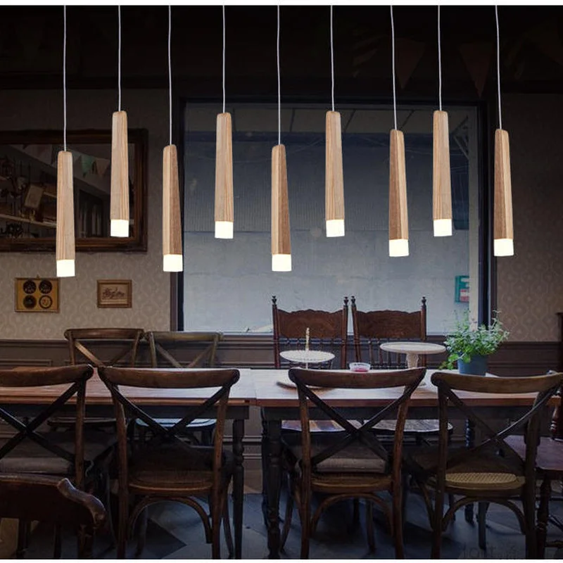 Деревянные палочки для подвесные лампы освещения Кухня остров Гостиная магазин