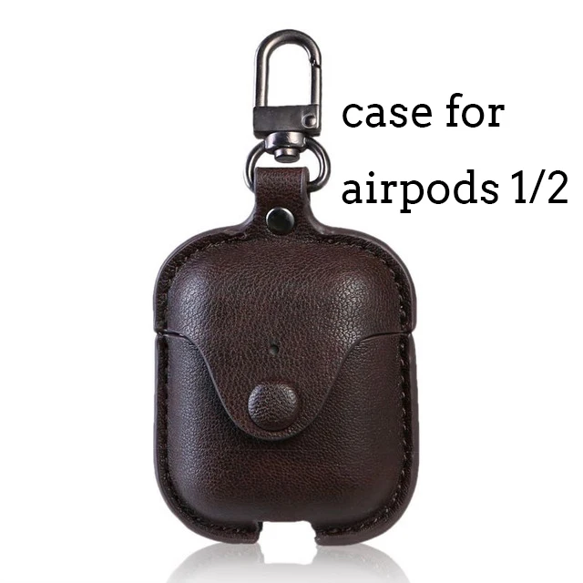 Роскошный мягкий чехол для Apple Airpods, аксессуары, роскошный кожаный чехол для AirPods 2 pro, наушники 3, черный чехол с брелоком - Цвет: Coffee for 1 2