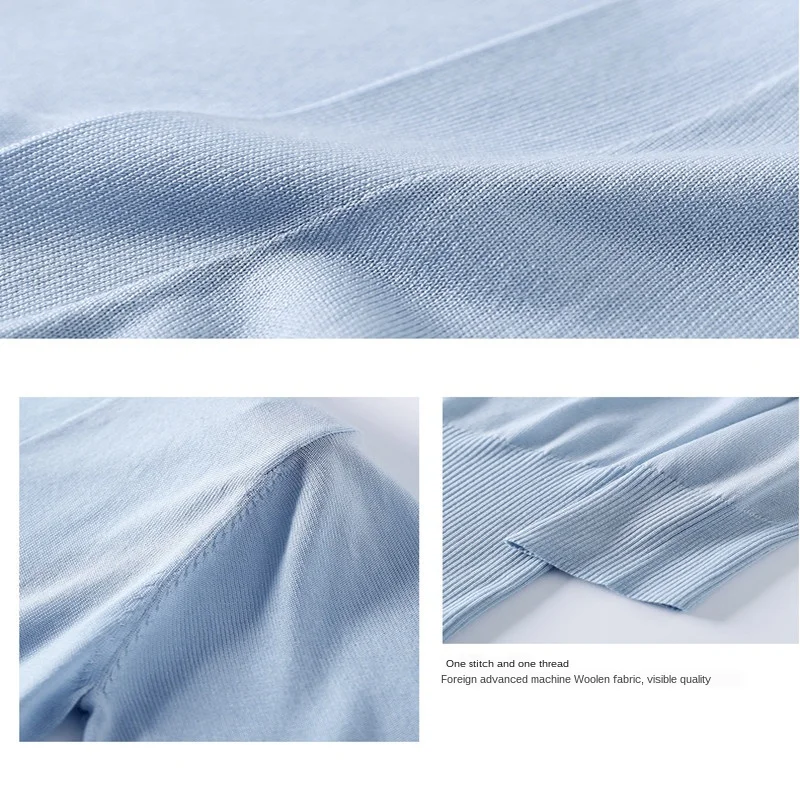 

Solid Color Knitted Cardigan 2020 Spring and Summer New Women's V-neck Slim Seven-part Sleeve Top Women's Rash Guards Coat