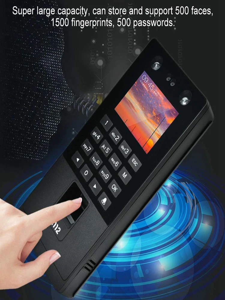 2.8 inch TCP/IP USB Biometric Facial Door Access Control System Fingerprint Face Time Attendance Machine RFID Keypad Reader |