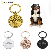 personalized dog plate engraved pet badge anti lost medal laser engravable address tags for dogs tag for cat pets accessories