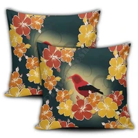 hawail honeycreeper hibiscus pillow covers pillowcases throw pillow cover home decoration 01