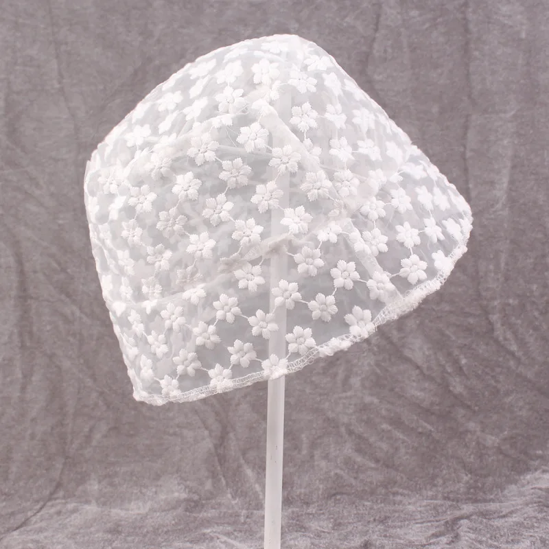 

New Floppy Summer Hat Lace Hat For Girls Chapeau Sun Prevent Cap Soft Lace Flower Wide Brim Sun Hats Dress Lace Lady Hat