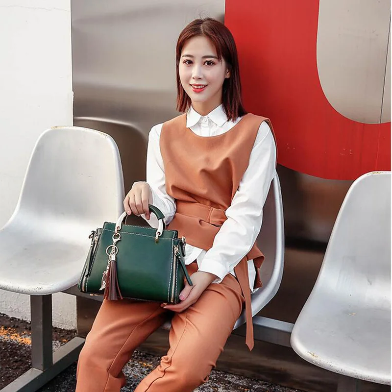 

Women Bag 2021 New PU Leather Handbag Shoulder Bag Woman Luxury High-Capacity Crossbody Bag Fashion Lady Simple Style Hand Bag