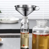 stainless steel funnel kitchen oil liquid funnel metal funnel with detachable filter wide mouth funnel for canning kitchen tools