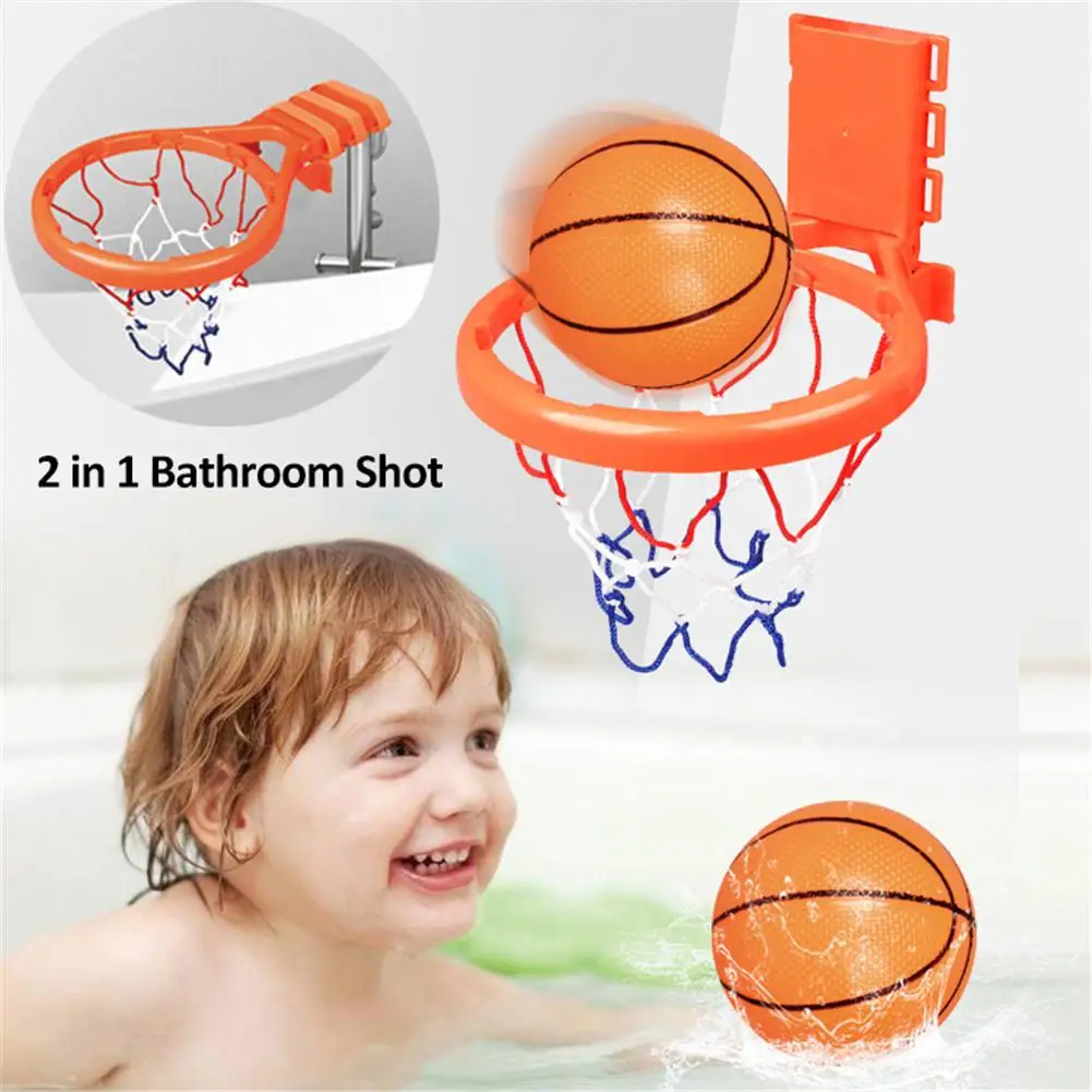 

Children's Bathroom Bathtub Shooting Bath Toys Baby Mini 2-in-1 Sucker Basketball Box Bathroom Basketball Toys