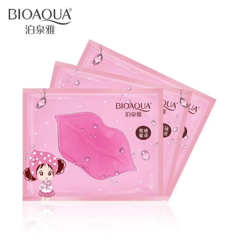 

BIOAQUA 50pcs Skin Care Crystal Collagen Lip Mask Moisture Essence Lip Care Pads Anti Ageing Wrinkle Patch Pad Gel For Makeup