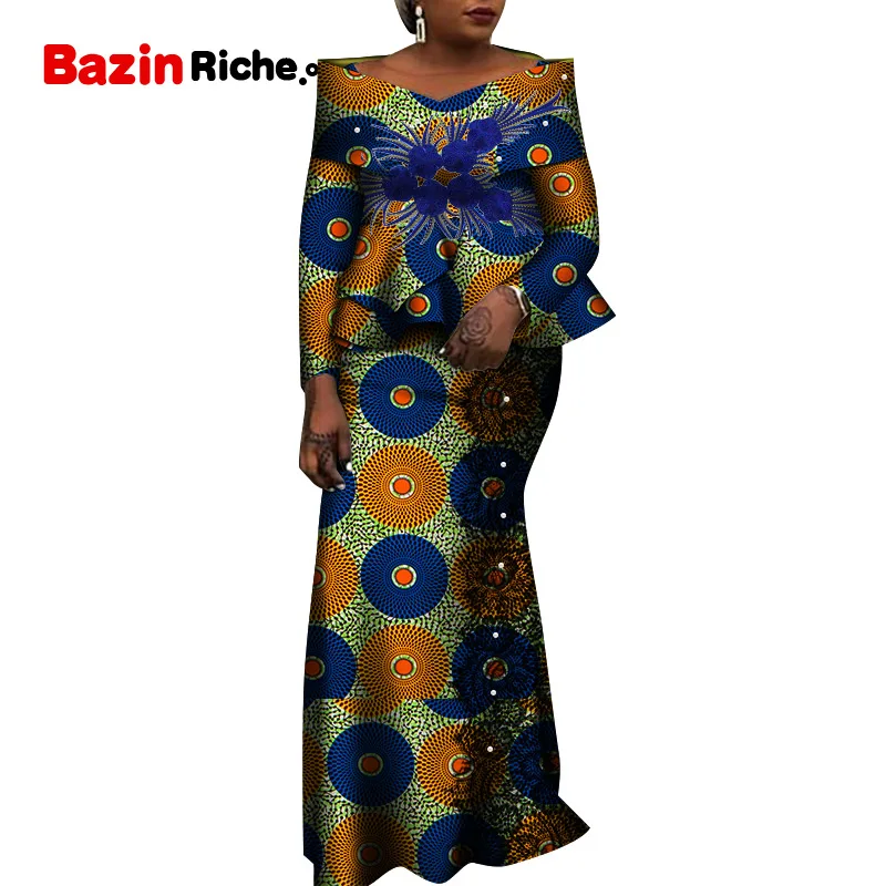 African Dresses for Women Print Dresses European Clothing WY8324