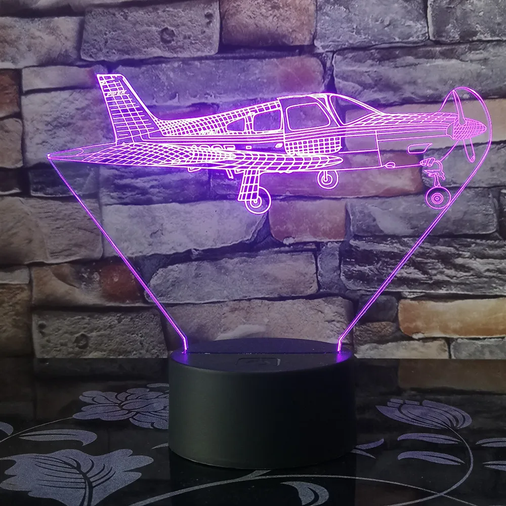 Светодиодный 3d-светильник с дистанционным управлением лампа для самолетов и