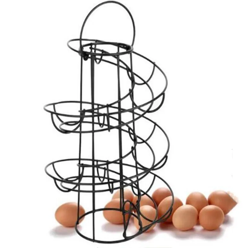 

Egg Organizer Space Saving Rack 24pcs Egg Storage Multi Functional Iron Rack Kitchen Tool