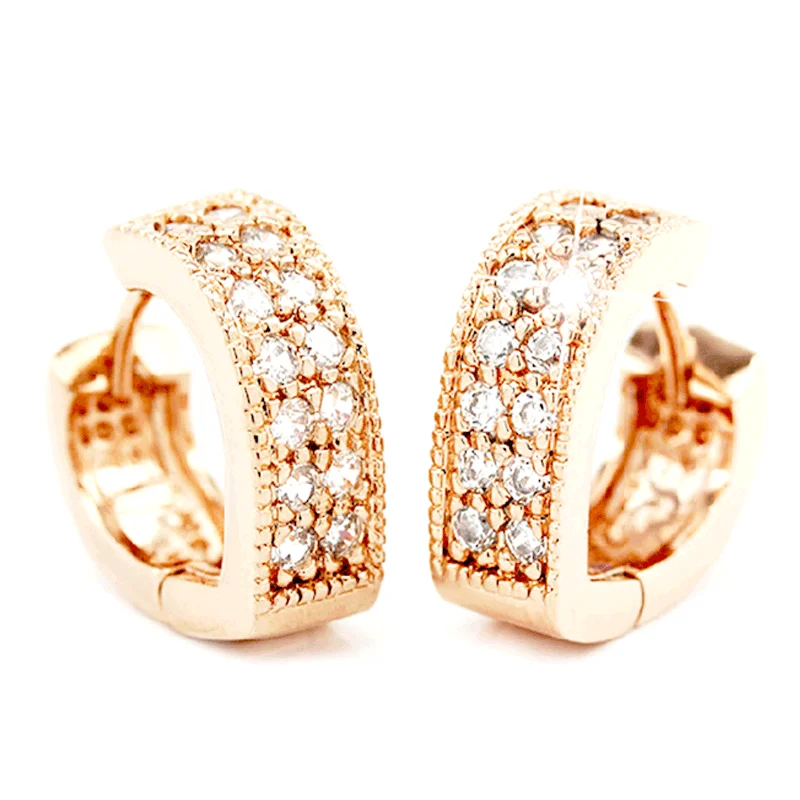 

Shinny Heart Hoop Earrings Heart-shape Classic Geometric Tiny Earrings Stud Crystal Minimal Thin Hoops Huggies Earring For Women