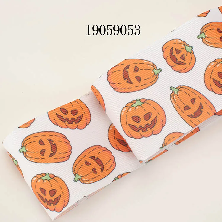 Winsome Happy Хэллоуин 50 ярдов 16 мм-75 мм мультфильм красочные напечатанные Grosgrain FOE