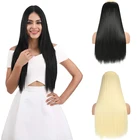 Натуральные шелковистые прямые женские волосы XQ SHANGKE, 5 зажимов, 24 дюйма, Длинные искусственные синтетические волосы