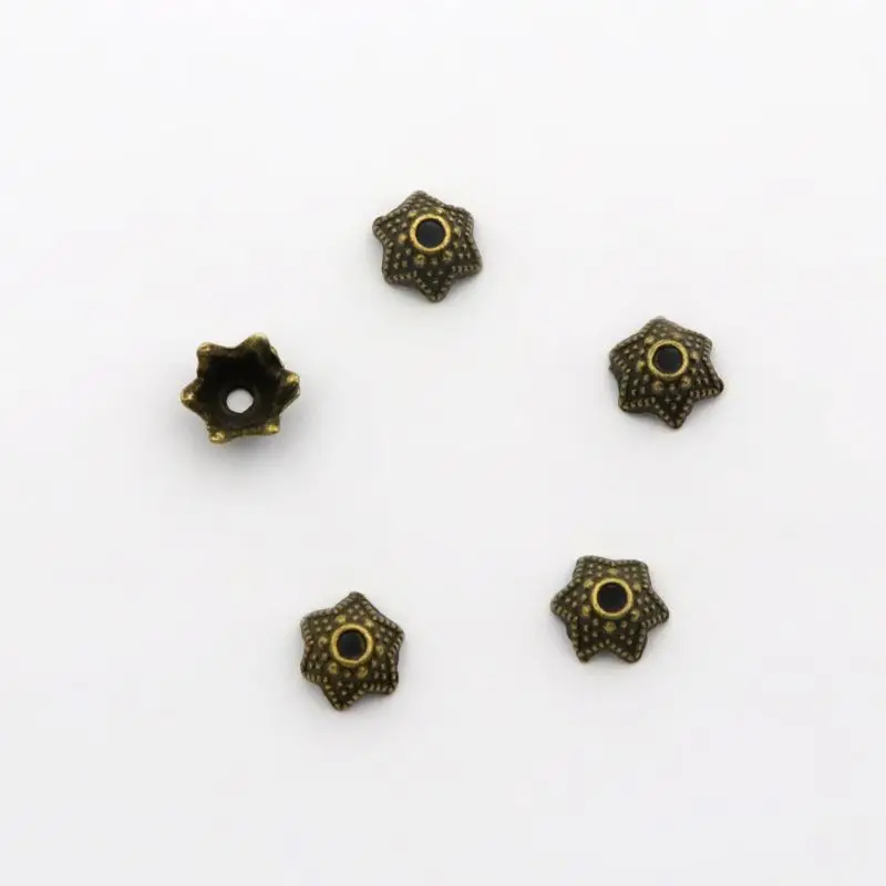 Antique Bronze 100 шт 7,5X4 мм Чаша Цветок россыпью Sparer концевые бусины крышки для изготовление, поиск ювелирных изделий Diy Beadworks аксессуары компонент торговля - Цвет: Antique Bronze