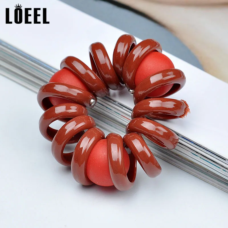 Резинки для волос женские эластичные резиновые спиральные однотонные