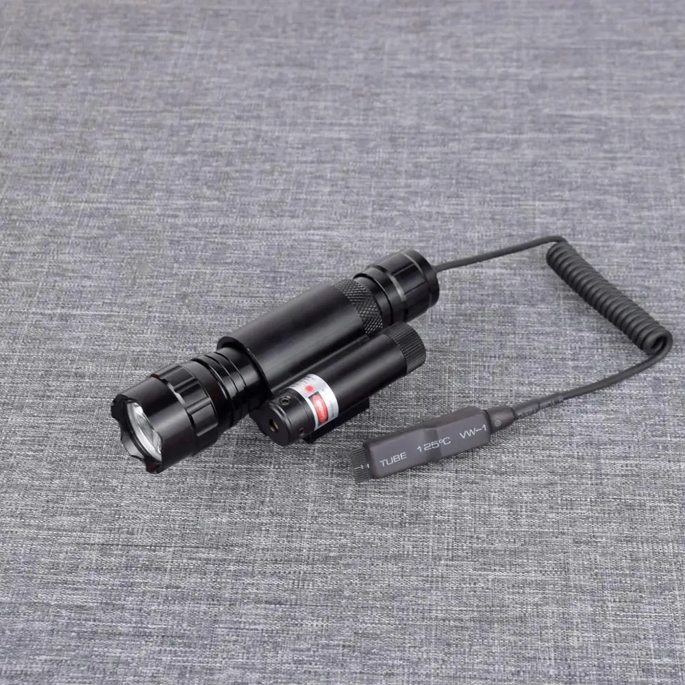 Оружейный фонарь с красной и зеленой лазерной указкой для страйкбольной