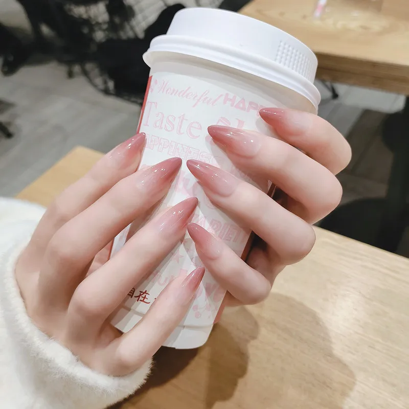 24 шт./кор. средней длины стилеты ногтей типсы градиенты износа полное покрытие