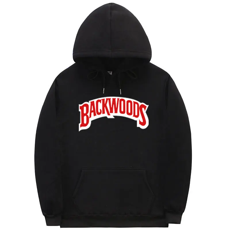Black Винты манжеты на резинке толстовки уличная Backwoods Толстовка мужская мода Осень Зима хип хоп Толстовка Пуловер - Цвет: Black