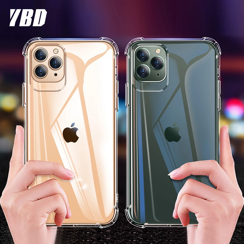 Прозрачный чехол YBD для iPhone 11 2019 мягкий прозрачный защитный силиконовый Pro Max 5 8 6 1