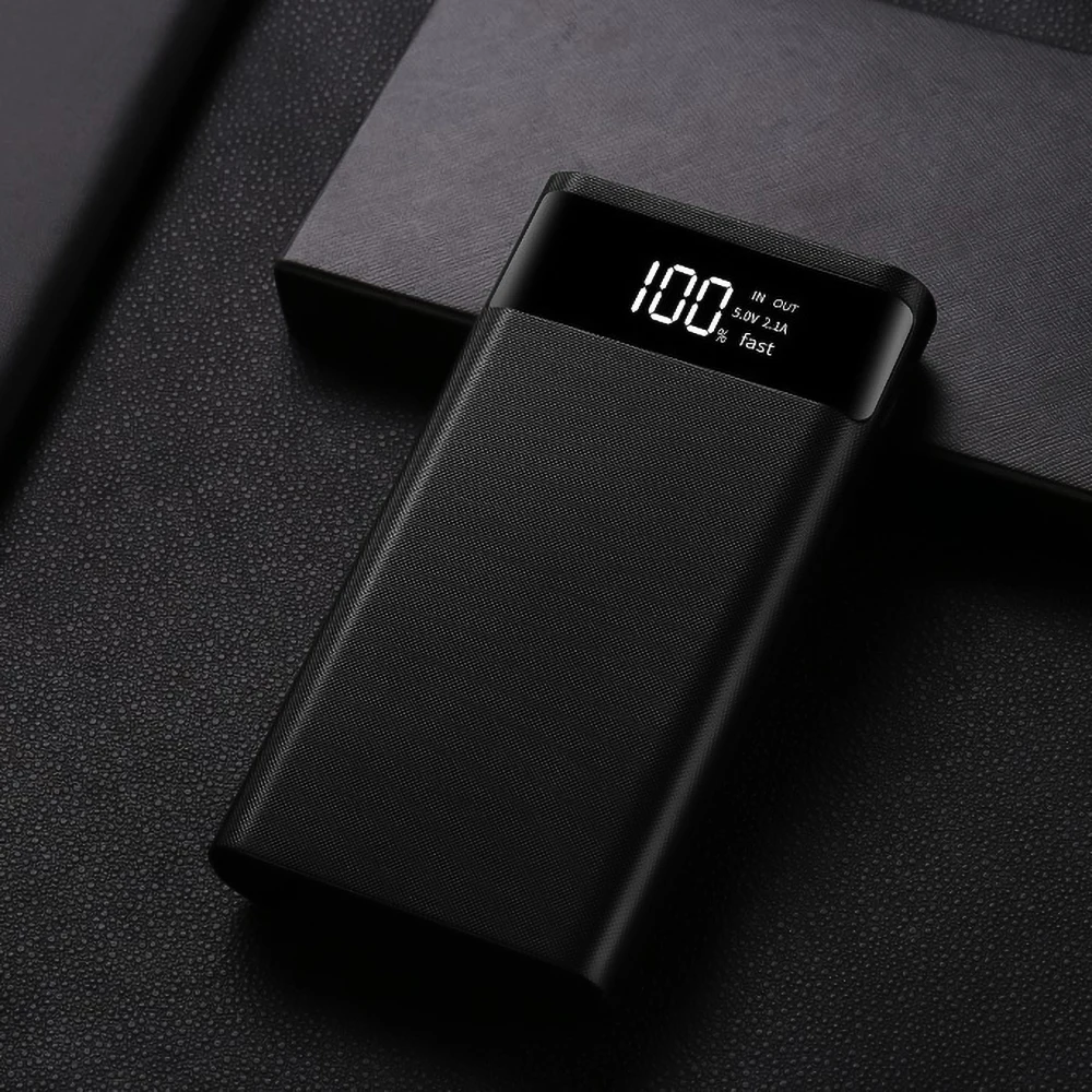 Внешний аккумулятор Kebidumei с 2 USB-портами Micro USB Type-C 5 В 6*18650 светодиодный ным экраном