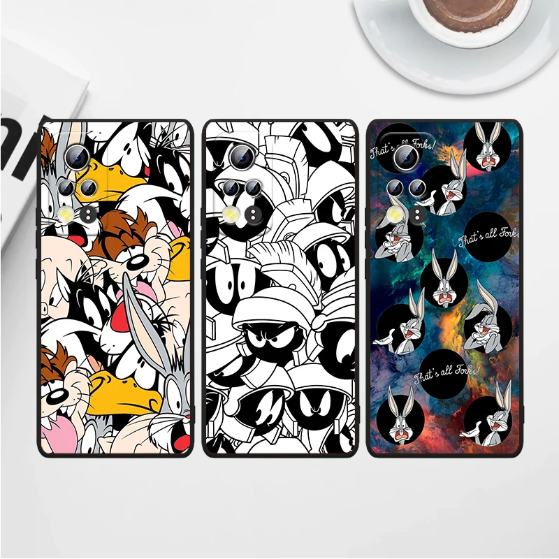 

Cartoon Bug-Bunnys For Honor Play 3E 5 5G 5T 8S 8C 8X 8A 8 7S 7A 7C MAX Prime Pro 2019 2020 Black Phone Case Soft Capa
