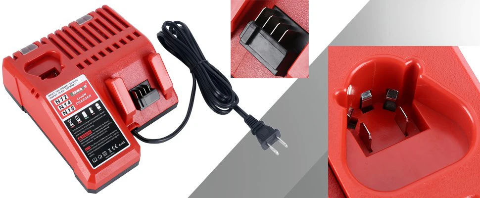 Для Milwaukee M18 сменный Электроинструмент литий-ионный аккумулятор зарядное устройство 12 В 14,4 в 18 в 48-11-1828 48-11-1840 48-59-2401 48-11-2402