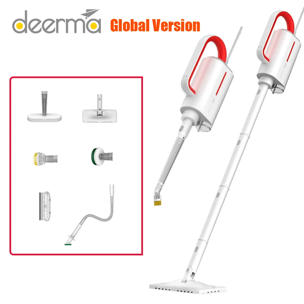 

Global Version Deerma Handheld Steam Cleaner With 5 Brush Heads 1600W Kitchen Cleaner Steam Glass Scraper Vacuum Glass Cleaner
