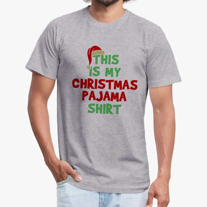 

Summer T-shirt Male Funny Print Letter Christmas Pajama Shirt Short Sleeve O-neck Casual Basic Boys Hip-hop Streetwear T Shirts