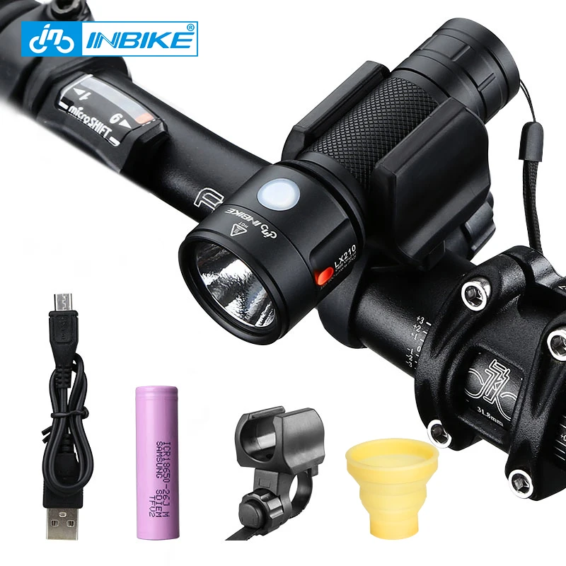 Фонарь велосипедный INBIKE 1000 лм светодиодный зарядка через USB|torch plasma|torch keytorch toy |
