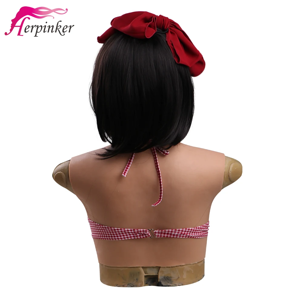 Женская маска на всю голову с нагрудной грудью форма E cup Christine для кроссдрессеров