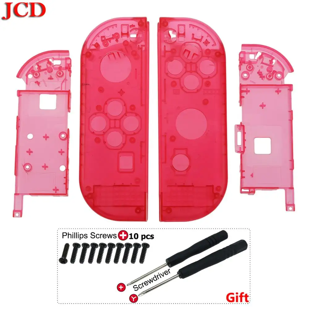 No2 JCD, высокое качество, для Joy-con, прозрачный корпус для kingd, для переключателя NS JoyCon, контроллер, сделай сам, корпус, оболочка, правый, левый чехол - Цвет: No2